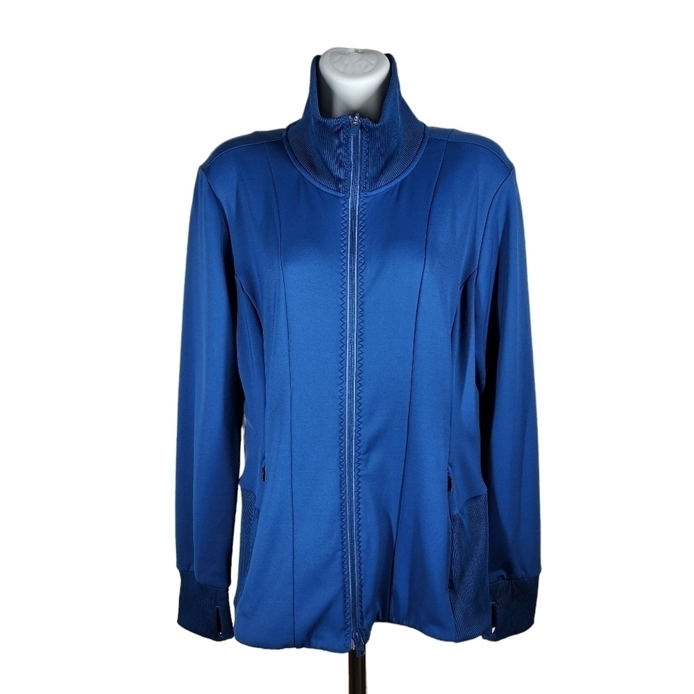 ATHLETA ATHLETIC TWO WAY ZIPPERED JACKET